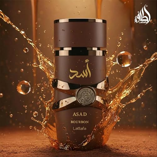 Lattafa Asad Bourbon for Unisex Eau de Parfum Spray  3 4 Ounce / 100 ml   for Unisex