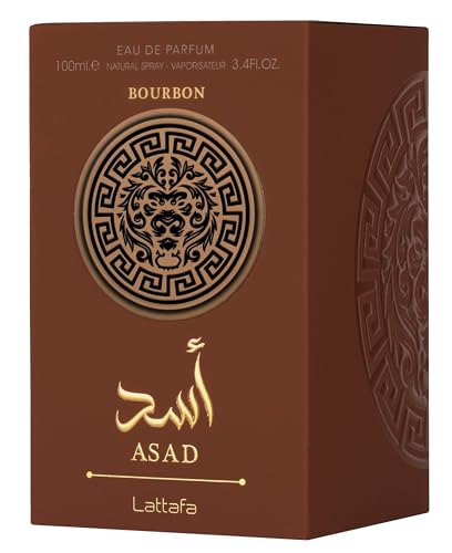 Lattafa Asad Bourbon for Unisex Eau de Parfum Spray  3 4 Ounce / 100 ml   for Unisex