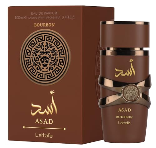Lattafa Asad Bourbon for Unisex Eau de Parfum Spray  3 4 Ounce / 100 ml   for Unisex