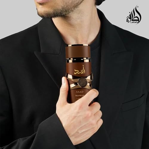 Lattafa Asad Bourbon for Unisex Eau de Parfum Spray  3 4 Ounce / 100 ml   for Unisex