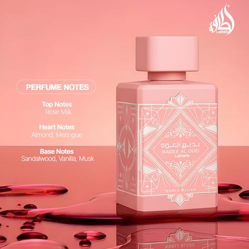 Lattafa Badee Al Oud Noble Blush for Unisex Eau de parfum Spray  3 4 Ounce / 100 Ml