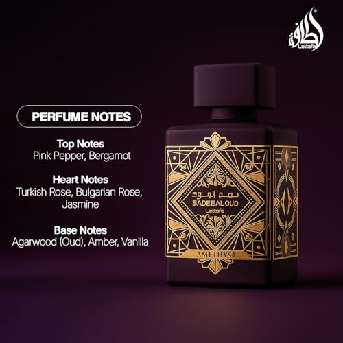 Lattafa Badee Al Oud Amethyst for Unisex Eau de Parfum Spray  3 4 Ounce / 100 Ml