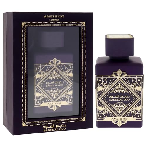 Lattafa Badee Al Oud Amethyst   Floral  Fruity  Amber  Oud   Eau de Parfum Long Lasting Fragrance for Unisex  3 40 Ounce / 100 ml