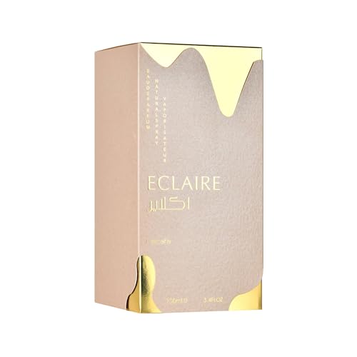 Lattafa Eclaire   Vanilla  Caramel  Sweet  Floral   Eau de Parfum Long Lasting Fragrance for Women  3 40 Ounce / 100 ml