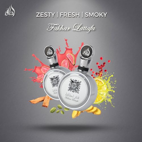 Lattafa Fakhar Platin   Citrus  Spicy  Aromatic  Woody   Eau de Parfum Spray Long Lasting Fragrance for Unisex  3 4 Ounce / 100 ml