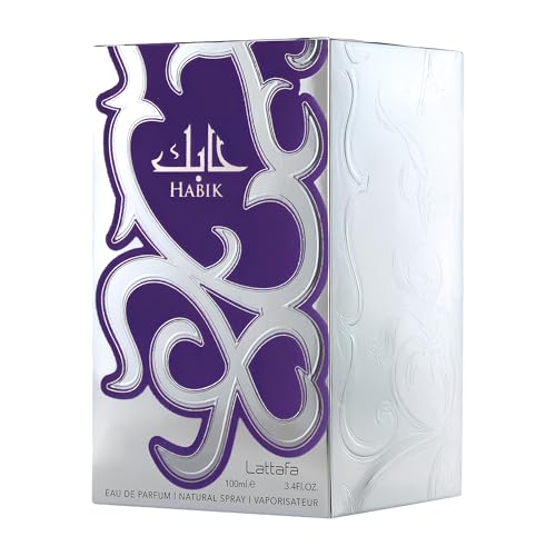 Lattafa Habik   Spicy  Aromatic  Woody  Musky   Eau de Parfum Spray Long Lasting Fragrance for Men  3 4 Ounce / 100 ml