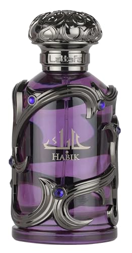 Lattafa Habik   Spicy  Aromatic  Woody  Musky   Eau de Parfum Spray Long Lasting Fragrance for Men  3 4 Ounce / 100 ml
