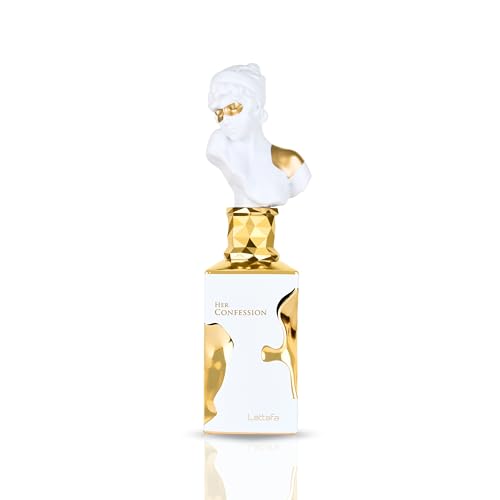 Lattafa Su Confesión - Vainilla, Floral, Ámbar, Almizcle - Eau de Parfum Fragancia de Larga Duración para Mujeres, 3.40 Onzas / 100 ml