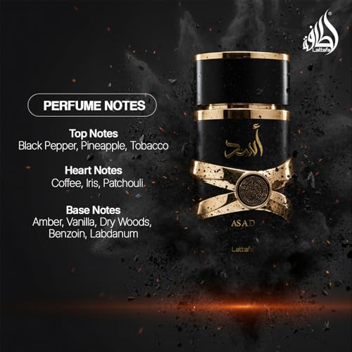Lattafa Imported Long Lasting Luxury Perfume Spray Asad Premium Refreshing Oud and Musk Fragrances Eau De Parfum 100 ml Perfume for Unisex