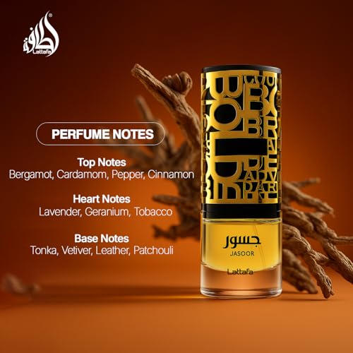 Lattafa Jasoor Eau De Parfum Spray for Men  3 4 Ounce