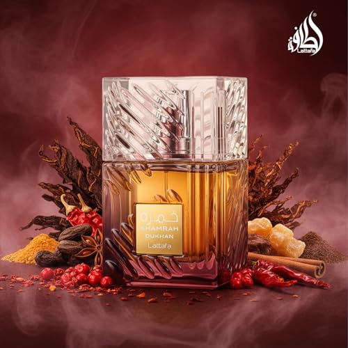 Lattafa Khamrah Dukhan for Unisex Eau de Parfum Spray  3 4 Ounce / 100 ml