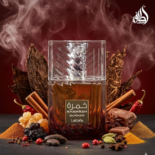 Lattafa Khamrah Dukhan for Unisex Eau de Parfum Spray  3 4 Ounce / 100 ml