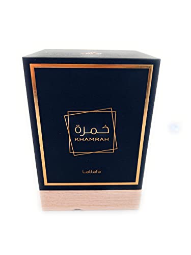 Lattafa Khamrah   Vanilla  Warm Spicy  Amber  Cinnamon   Eau de Parfum Long Lasting Fragrance for Unisex  3 40 Ounce / 100 ml