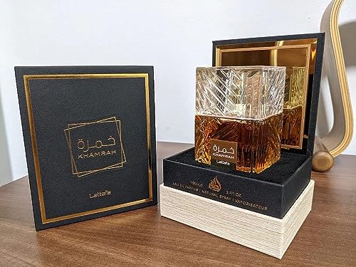 Lattafa Khamrah   Vanilla  Warm Spicy  Amber  Cinnamon   Eau de Parfum Long Lasting Fragrance for Unisex  3 40 Ounce / 100 ml