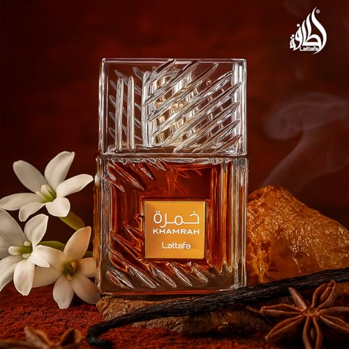 Lattafa Khamrah   Vanilla  Warm Spicy  Amber  Cinnamon   Eau de Parfum Long Lasting Fragrance for Unisex  3 40 Ounce / 100 ml