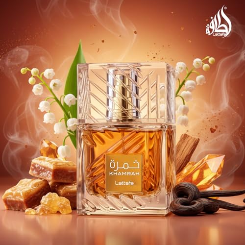 Lattafa Khamrah   Vanilla  Warm Spicy  Amber  Cinnamon   Eau de Parfum Long Lasting Fragrance for Unisex  3 40 Ounce / 100 ml