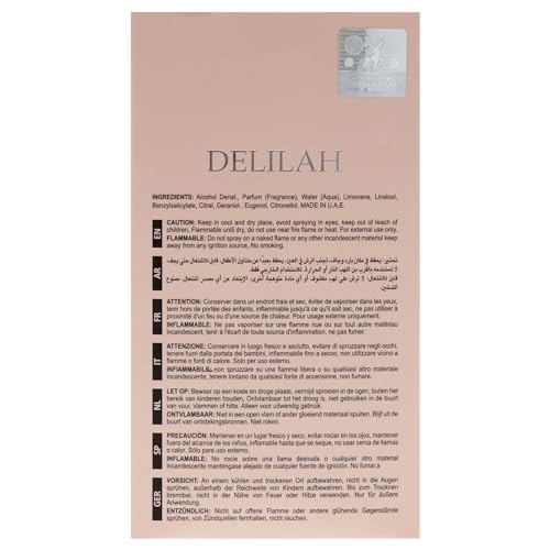 Lattafa Maison Alhambra Delilah Pour Femme Eau de Parfum Spray for Women  3 4 Ounce / 100 Ml