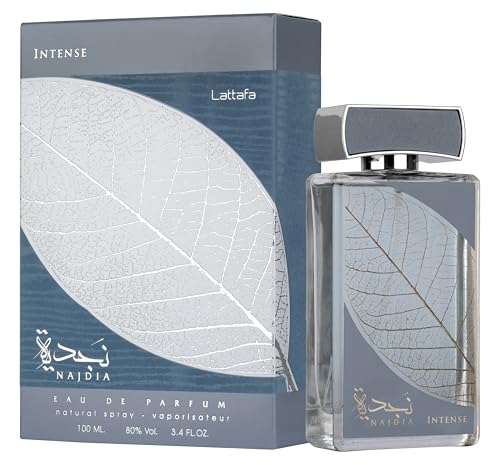 Lattafa Najdia Intense   Fresh  Marine  Woody   Eau de Parfum Spray Long Lasting Fragrance for Men  3 4 Ounce / 100 ml