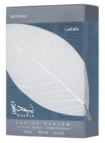 Lattafa Najdia Intense   Fresh  Marine  Woody   Eau de Parfum Spray Long Lasting Fragrance for Men  3 4 Ounce / 100 ml