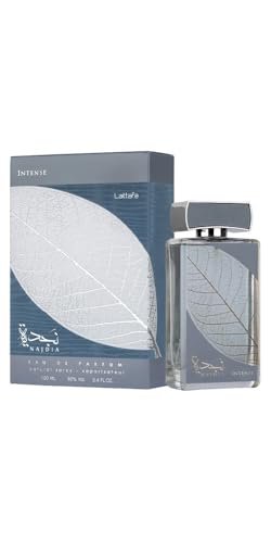 Lattafa Najdia Intense   Fresh  Marine  Woody   Eau de Parfum Spray Long Lasting Fragrance for Men  3 4 Ounce / 100 ml