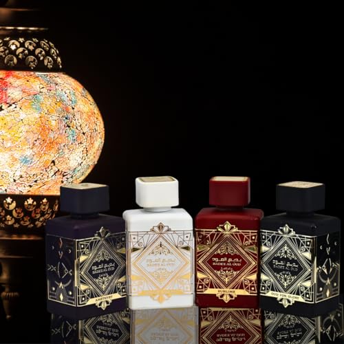 Lattafa Perfumes Badee Al Oud for Unisex 4 Piece Eau de Parfum Gift Set  Oud for Glory   Sublime   Amethyst   Honor & Glory  3 4 Ounce/100 ml each