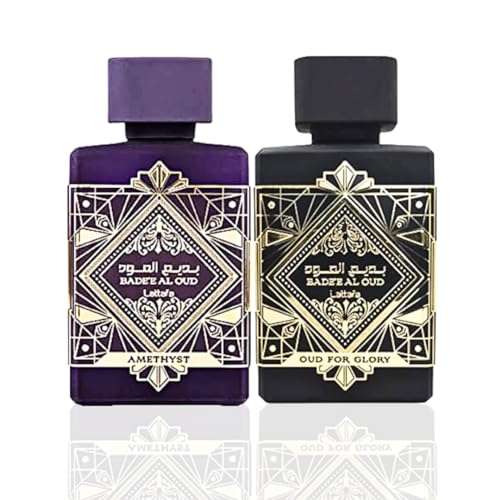 Lattafa Perfumes Badee Al Oud for Unisex 4 Piece Eau de Parfum Gift Set  Oud for Glory   Sublime   Amethyst   Honor & Glory  3 4 Ounce/100 ml each