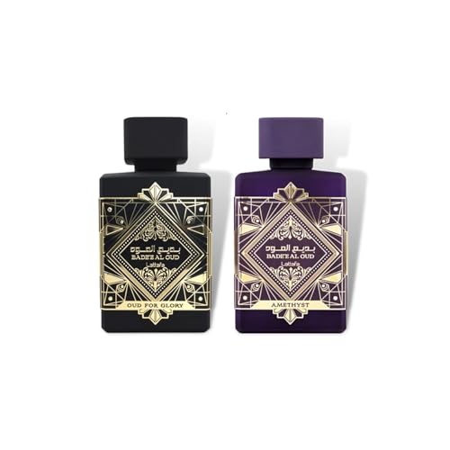 Lattafa Perfumes Badee Al Oud for Unisex 4 Piece Eau de Parfum Gift Set  Oud for Glory   Sublime   Amethyst   Honor & Glory  3 4 Ounce/100 ml each