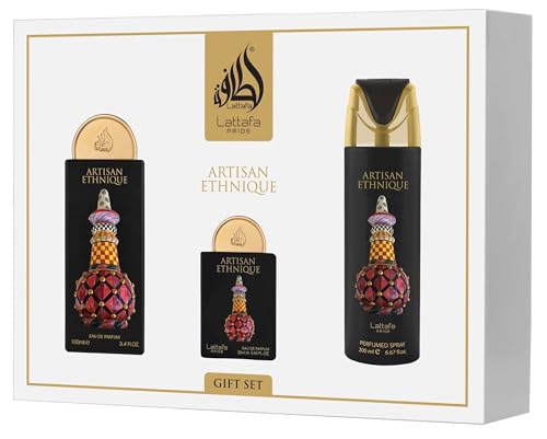 Lattafa Pride Art of Universe   Citrus  Fruity  Sweet  Amber   3 Piece Gift Set for Unisex  3 4 oz Eau de Parfum Spray   0 65 oz Eau de Parfum Spray   6 67 oz Deodorant Spray 