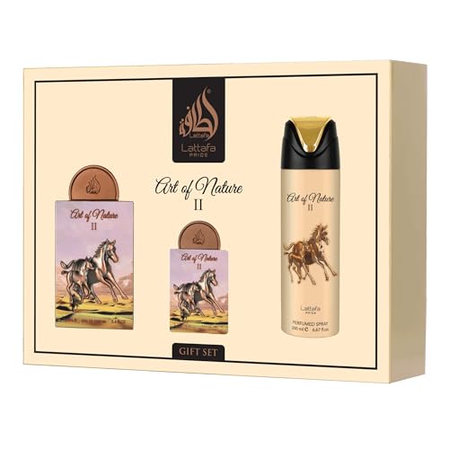 Lattafa Pride   Ishq Al Shuyukh Silver for Men   3 Pc Gift Set 3 4oz EDP Spray  6 67oz Perfumed Body Spray  0 67oz EDP Spray