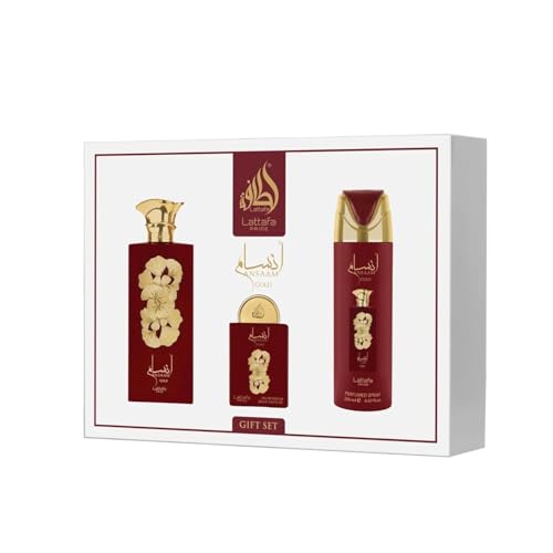 Lattafa Pride   Ishq Al Shuyukh Silver for Men   3 Pc Gift Set 3 4oz EDP Spray  6 67oz Perfumed Body Spray  0 67oz EDP Spray