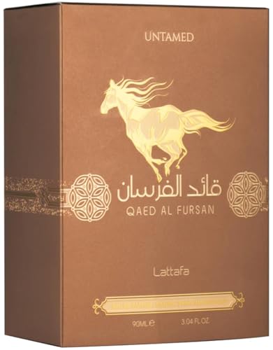 Lattafa Qaed Al Fursan Untamed   Sweet  Warm & Spicy  Amber  Aromatic   Eau De Parfum Long Lasting Fragrance for Unisex  3 04 Ounce / 90ml