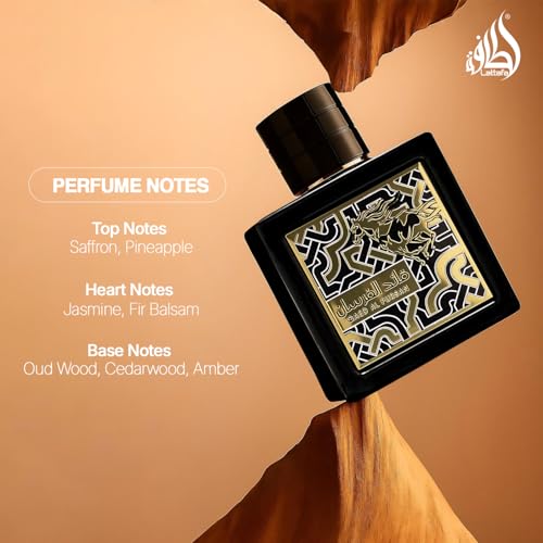Lattafa Qaed Al Fursan for Men Eau de Parfum Spray  3 04 Ounce