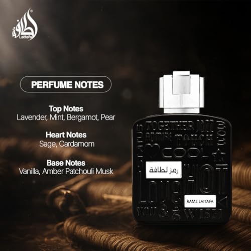 Lattafa Ramz Silver for Unisex Eau de Parfum Spray  3 4 Ounce / 100 ml