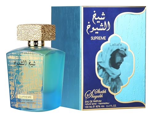Lattafa Sheikh Al Shuyukh Supreme   Spicy  Sweet  Woody  Amber   Eau de Parfum Spray Long Lasting Fragrance for Unisex  3 4 Ounce / 100 ml