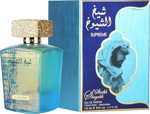 Lattafa Sheikh Al Shuyukh Supreme   Spicy  Sweet  Woody  Amber   Eau de Parfum Spray Long Lasting Fragrance for Unisex  3 4 Ounce / 100 ml