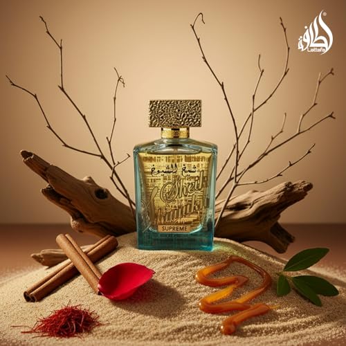 Lattafa Sheikh Al Shuyukh Supreme   Spicy  Sweet  Woody  Amber   Eau de Parfum Spray Long Lasting Fragrance for Unisex  3 4 Ounce / 100 ml