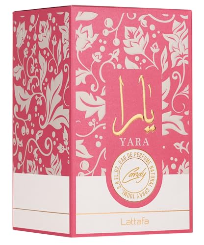 Lattafa Yara Candy   Vanilla  Fruity  Citrus  Floral   Eau de Parfum Long Lasting Fragrance for Women  3 40 Ounce / 100 ml