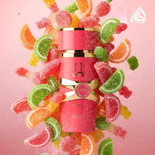 Lattafa Yara Candy   Vanilla  Fruity  Citrus  Floral   Eau de Parfum Long Lasting Fragrance for Women  3 40 Ounce / 100 ml