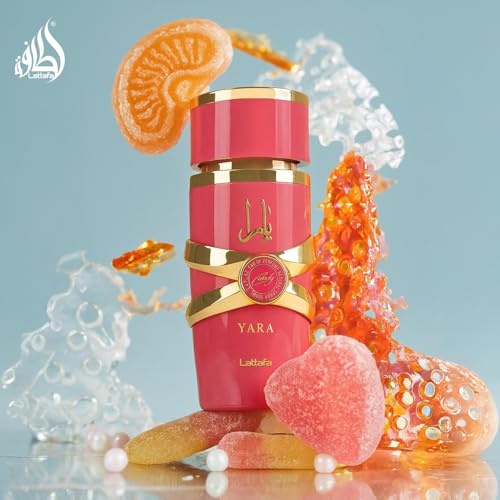 Lattafa Yara Candy   Vanilla  Fruity  Citrus  Floral   Eau de Parfum Long Lasting Fragrance for Women  3 40 Ounce / 100 ml