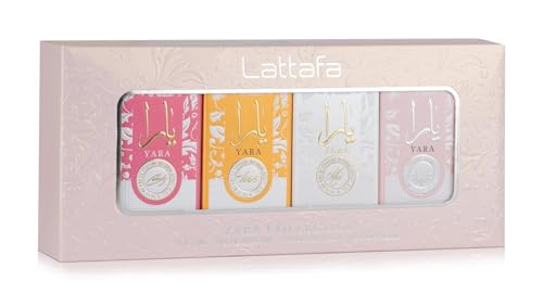 Lattafa Yara Collection   4   5 ml Eau de Parfum Gift Set for Women  Yara   Yara Moi   Yara Tous   Yara Candy 