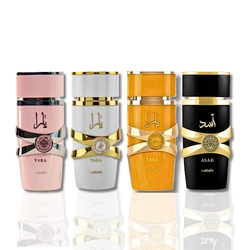 Lattafa for Women 3 Piece Eau de Parfum Gift Set  Yara   Yara Moi   Asad  3 4 Ounce/100 ml each