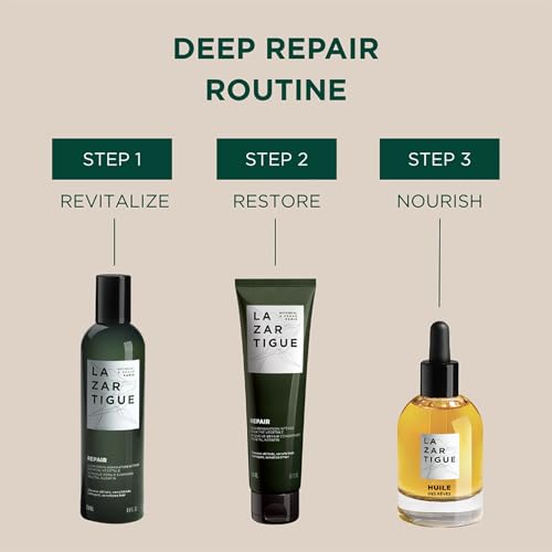 Lazartigue Huile des Rêves Nourishing Dry Oil for Hair, Adds Shine & Nourishment with Argan, Apricot & Camellia Oils, Vegan, Sulfate & Silicone Free