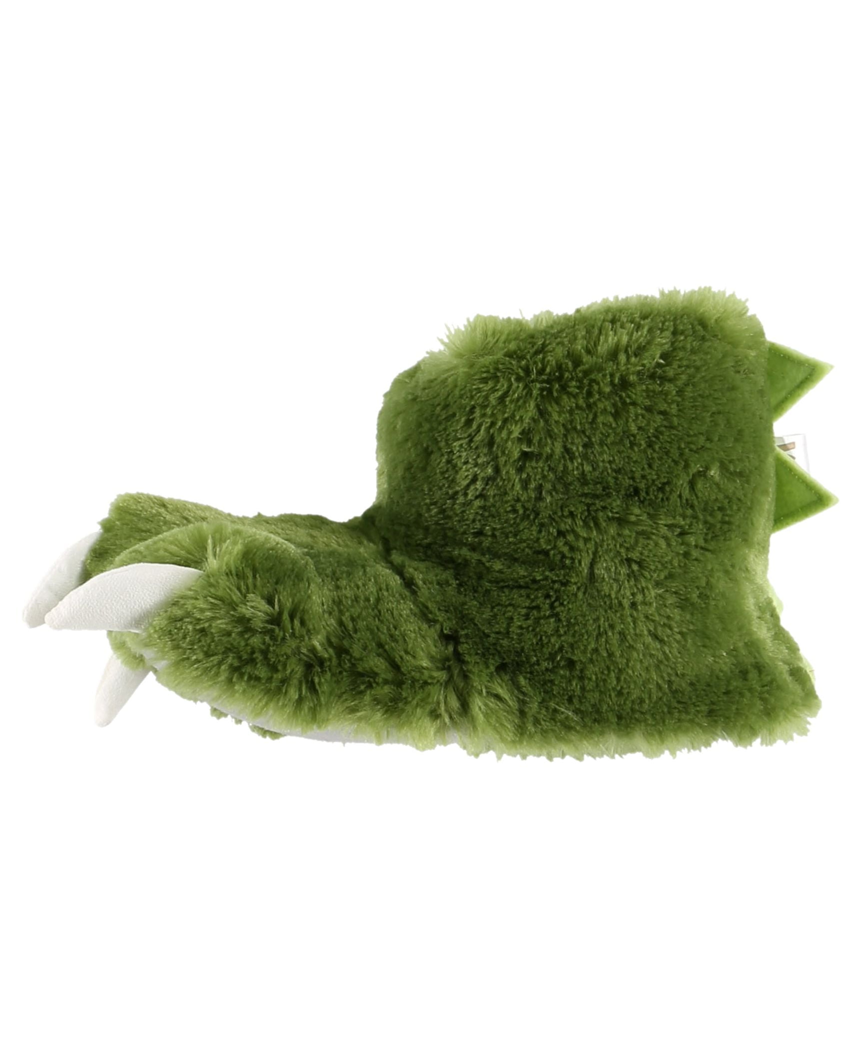 LazyOne Animal Paw Slippers  Green Dinosaur  Child and Adult Unisex Furry Slipper  Large