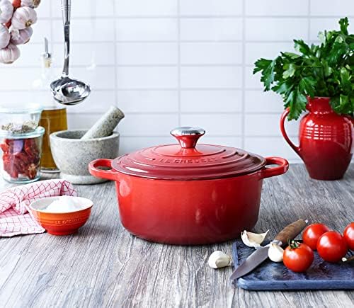 Le Creuset Enameled Cast Iron Signature Round Dutch Oven  13 25 qt   Cerise