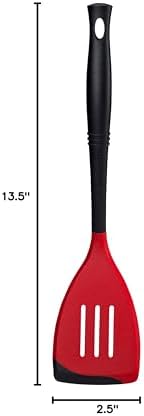 Le Creuset Revolution Bi Material Slotted Spatula  13 5 x 2 5  Cerise