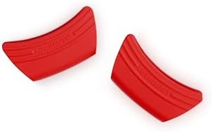 Le Creuset Silicone Set of 2 Handle Grips  5 x 2 1/2 Each  Cerise