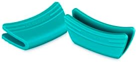 Le Creuset Silicone Set of 2 Handle Grips  5 x 2 1/2 Each  Cerise