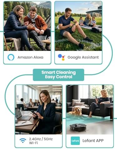 Lefant Robot Vacuum and Mop  20000Pa Strong Suction  Self Cleaning Roller Mop with Auto Drying  LiDAR Navigation & Obstacle Avoidance  Tangle Free Pet Hair  Slim  800ml Dustbin  5G WiFi  M210 Pro OMNI