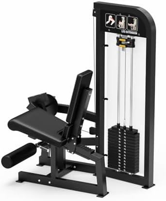Leg Extension Machine with 180 lb Weight Stack   Heavy Duty Commercial Grade Lower Body Home Gym Equipment   Adjustable for Comfort   Strengthens Quads  Builds Knee Stability & Muscle Tone