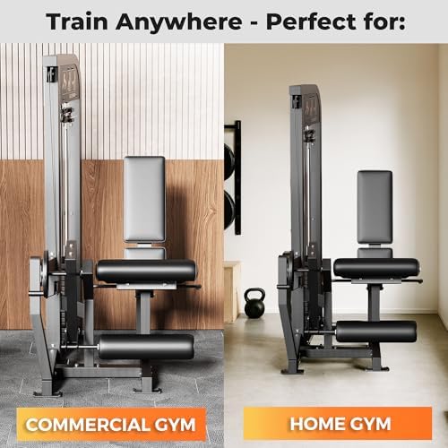 Leg Extension Machine with 180 lb Weight Stack   Heavy Duty Commercial Grade Lower Body Home Gym Equipment   Adjustable for Comfort   Strengthens Quads  Builds Knee Stability & Muscle Tone